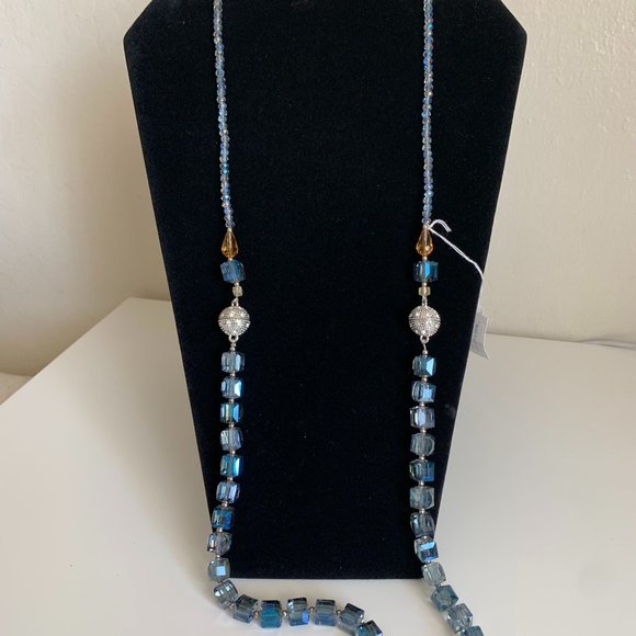 Park Lane Foursquare Necklace and Earring Blue | Collar y Aretes Azules - Picture 2 of 3